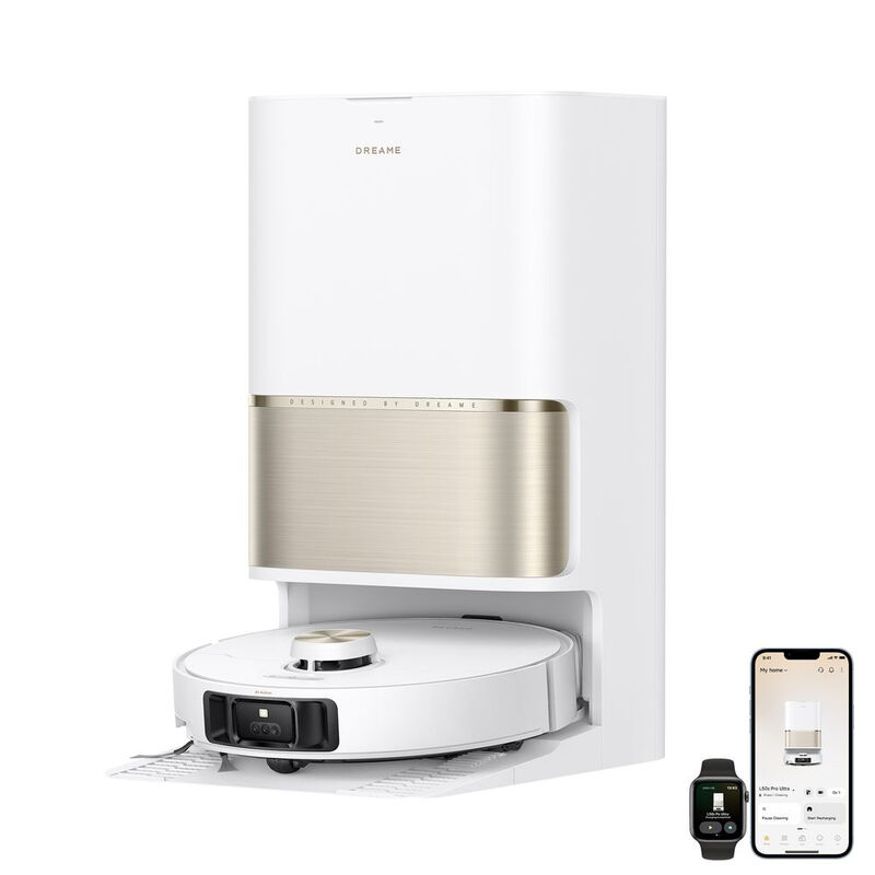 Dreame L50s Pro Ultra robotstofzuiger - 30.000 Pa zuigkracht - EasyLeap-systeem - zelfreiniging met heet water van 100°C - compatibel met Matter - wit