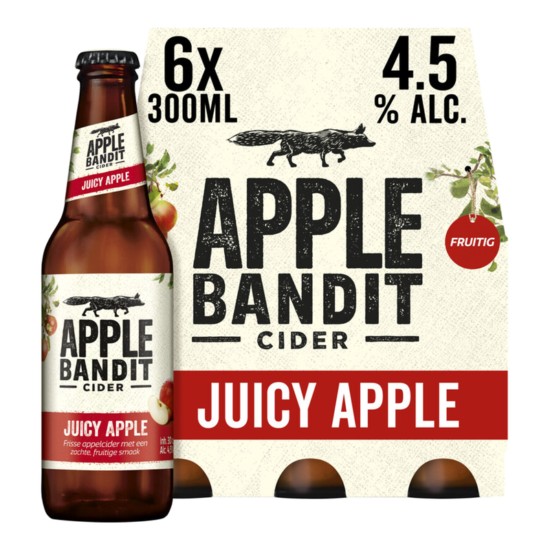 Apple Bandit Cider Juicy Apple Fles 6 x 30 cl