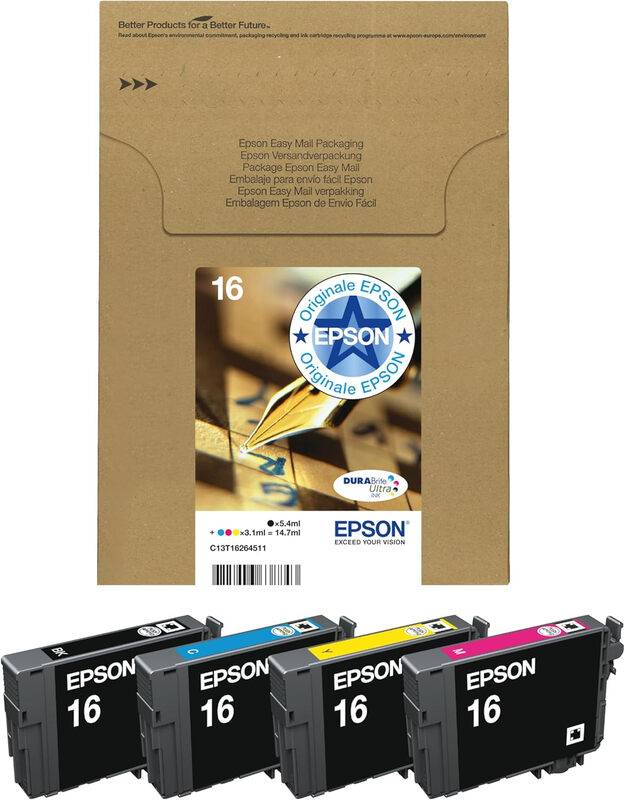 Epson 02Ink/multipack 5 kleuren 202 EasyMail inktcartridge, 1 stuk, standaardopbrengst zwart, fotozwart, cyaan, magenta, geel