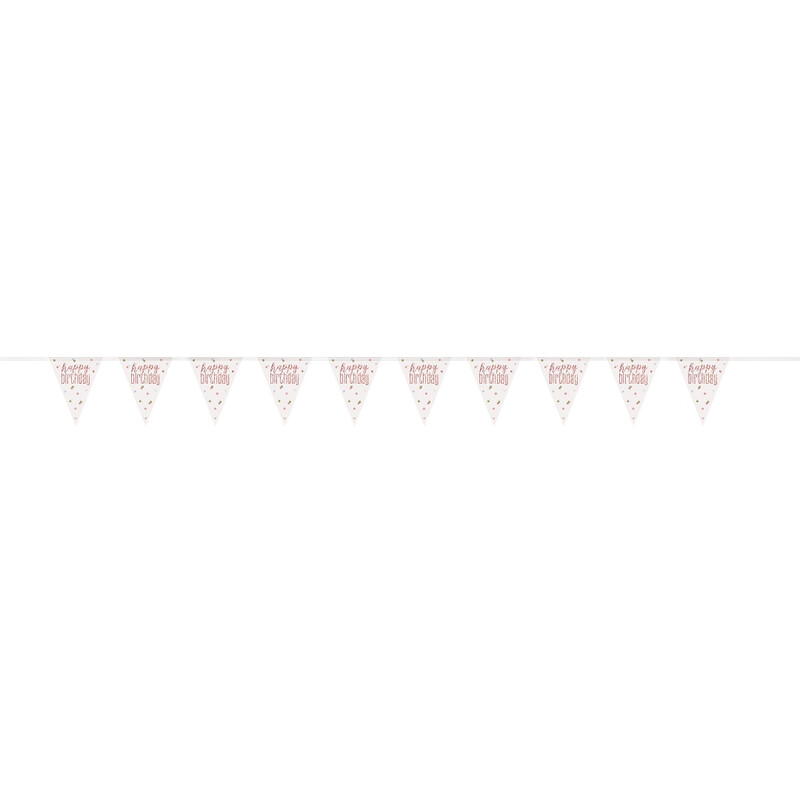 Unique Party Unique Glitz Rose Gold Birthday Bunting, 3.65M