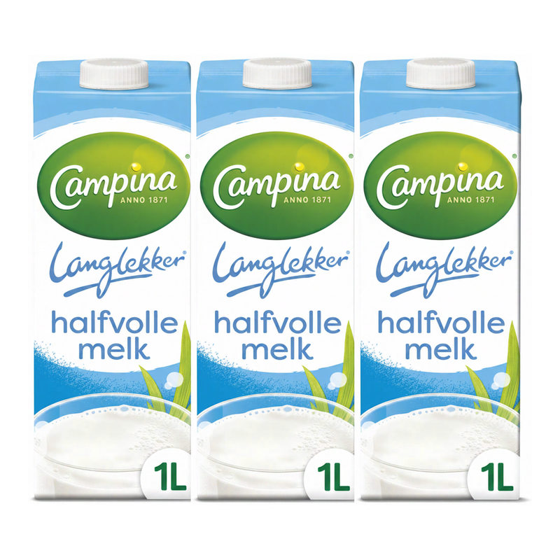 Campina UHT Halfvolle Melk - 1 L x3