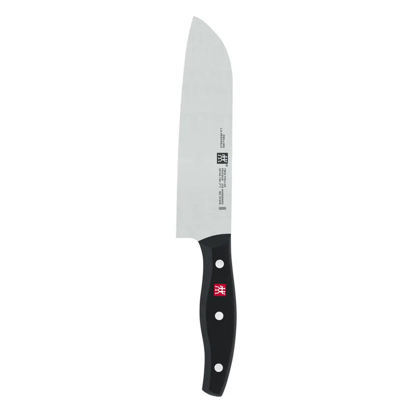 ZWILLING Santokumesser, Klingenlänge: 18 cm, Große Klinge, Rostfreier Spezialstahl/Kunststoffgriff, Twin Pollux