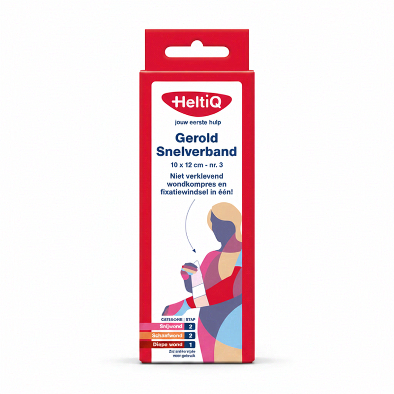 HeltiQ Gerold Snelverband nr. 3 10 x 12 cm 1 folie