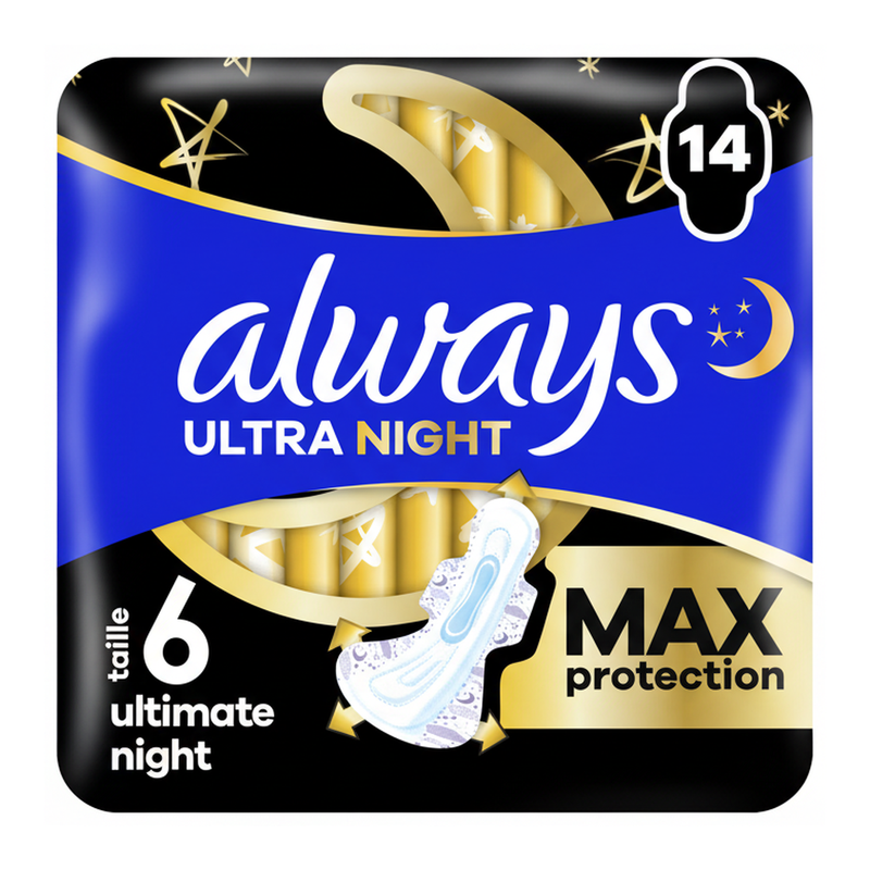 ALWAYS Ultra Bigpack Ultimate Night - Serviettes Hygiéniques - 14 Unités