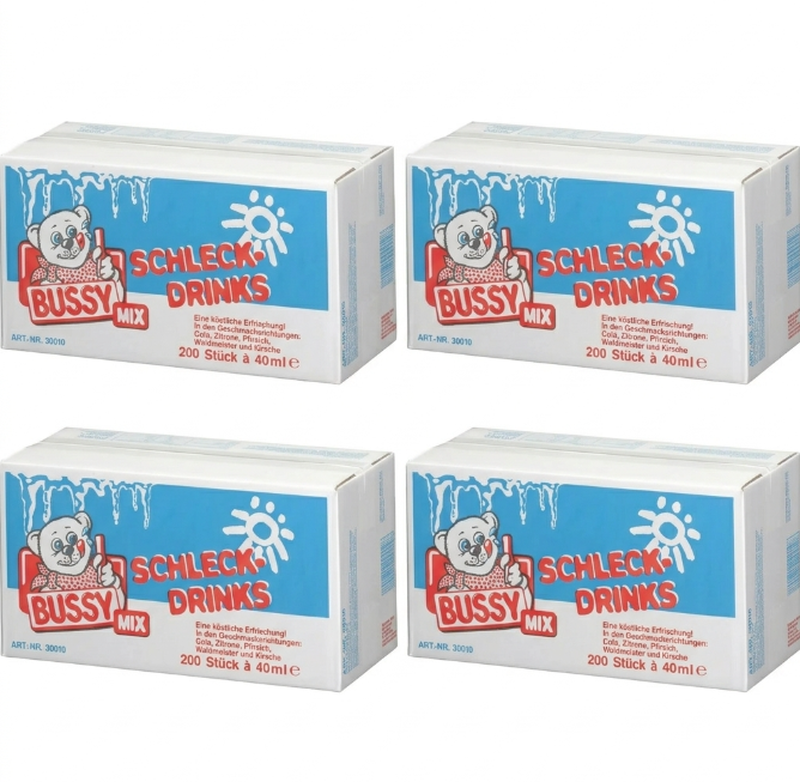 Vorteilspack 4 x Bussy Mix Wassereis Mini 200 x 40 ml