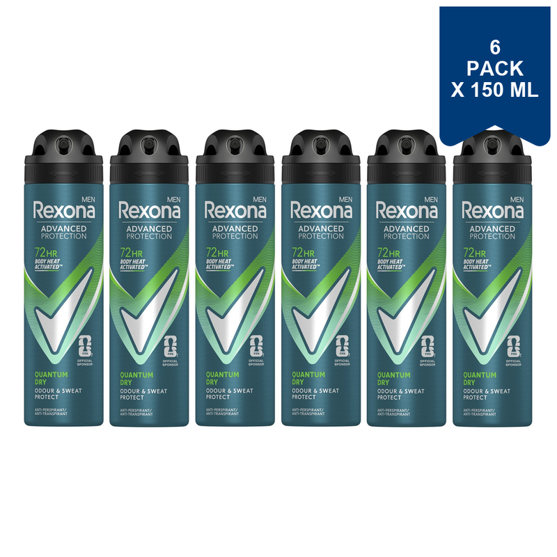 Rexona Deospray Men Quantum Dry 150 ml (4-Pack)