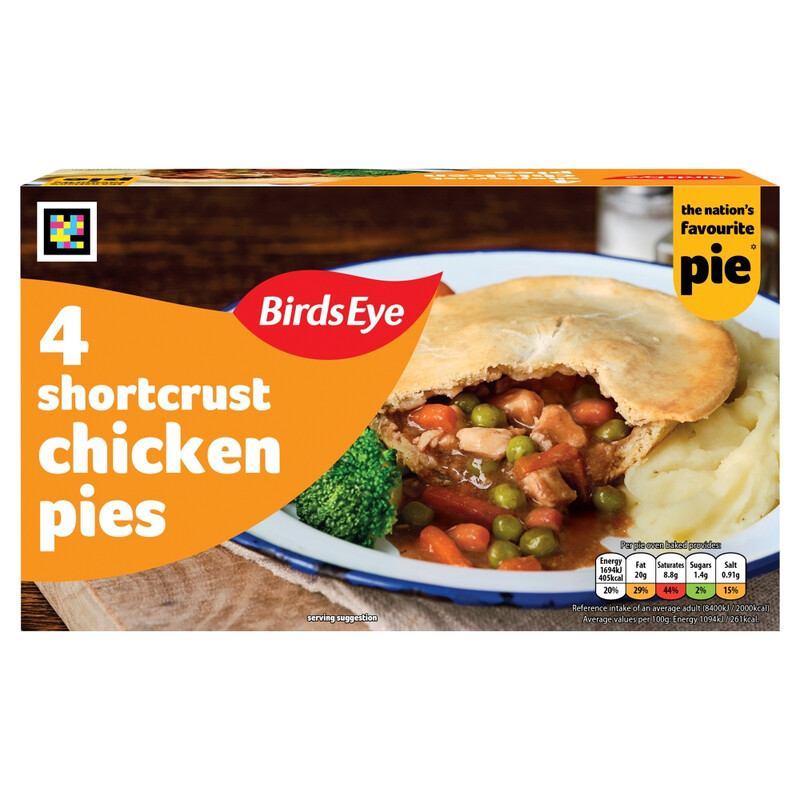 4 Shortcrust Chicken Pies 620g