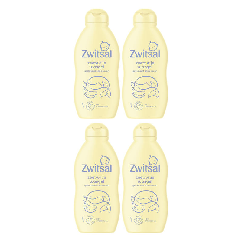 Zwitsal Gel douche sans savon au calendula 200 ml*4