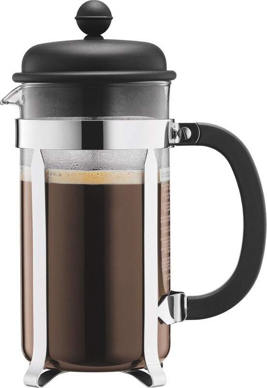 Bodum Caffettiera franse pers koffiezetter – 1 L, 8 kopjes, zwart