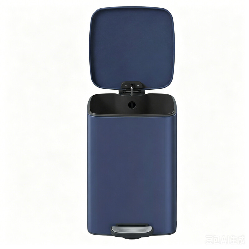 JOYFURNOS Pedal Trash Can, Stainless Steel Kitchen Bin with Soft Close Lid, Removable Inner Bucket, for Home, Blue