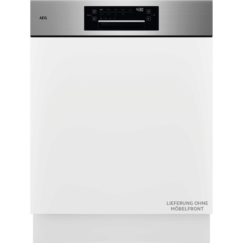 AEG Serie 9000 Halbintegrierter Geschirrspüler mit SatelliteClean für 14 Maßgedecke, Inverter-Motor, AirDry & 40 dB (A)