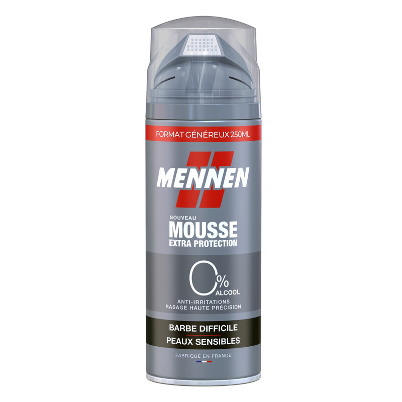 Mennen Mousse à Raser Peau Sensible pour Homme à Barbe Dure 250 ml