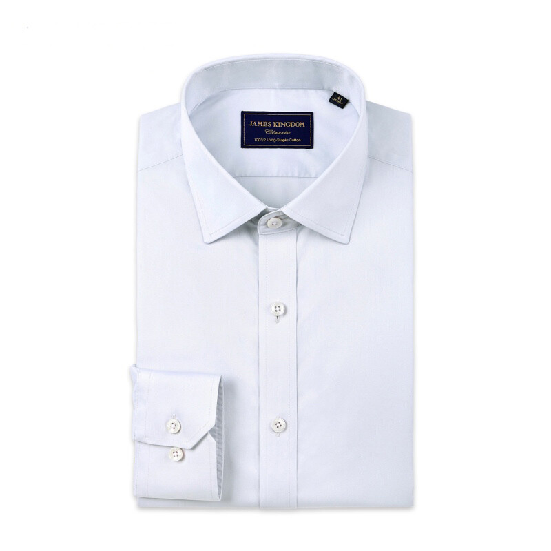 JAMES KINGDOM 100 Stück DP Herren Baumwollhemden Silbergrau 41-L