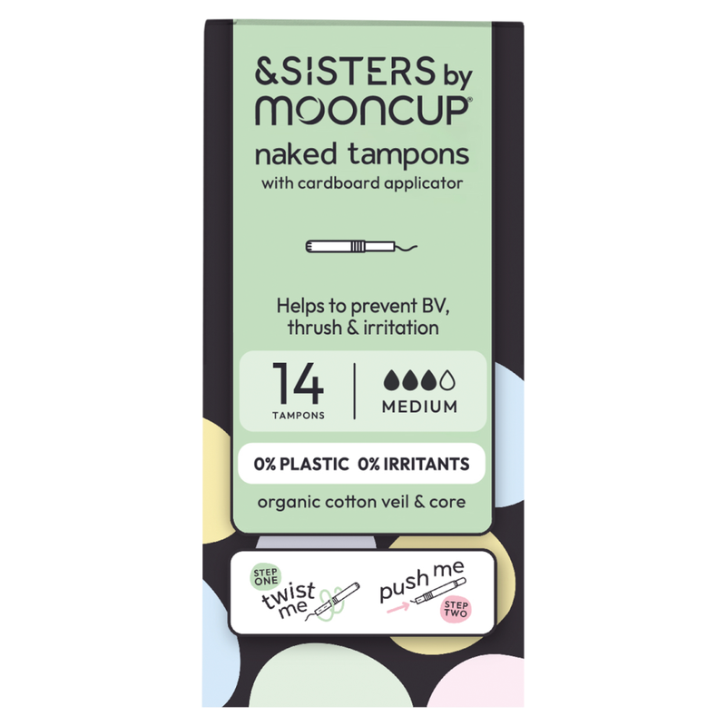 Naked Tampons with Cardboard Applicator Medium 14 tampons