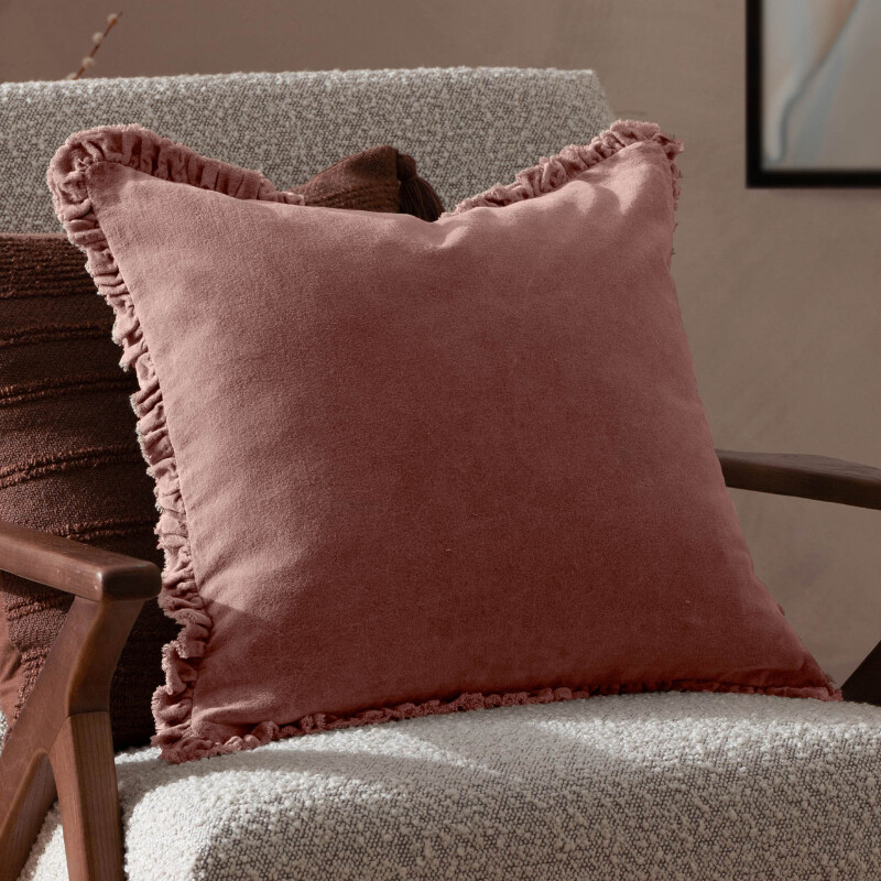 Cushion Bertie Square Rosewood 45x45cm