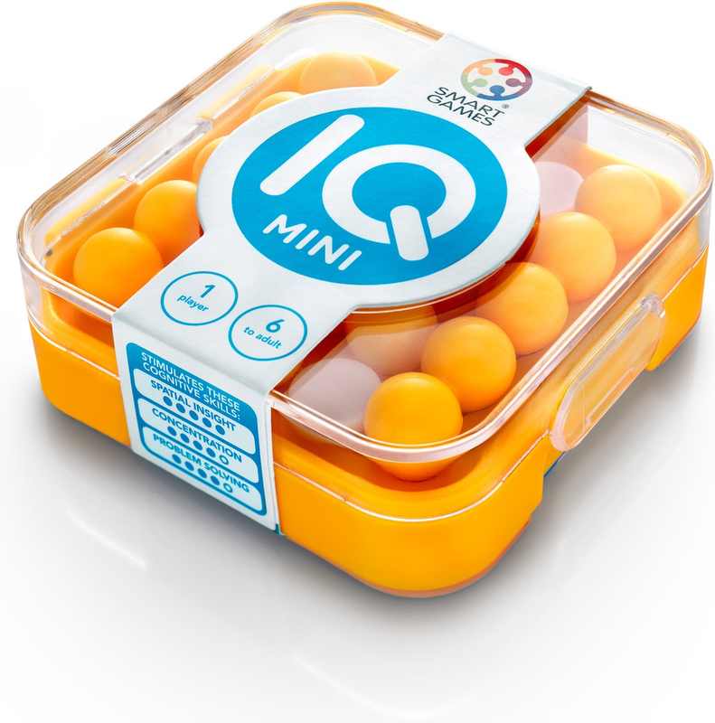 Smart Games - IQ Mini, Erstelle deine eigenen Herausforderungen, Kompaktes Puzzlespiel, ab 6 Jahren, farblich sortiert