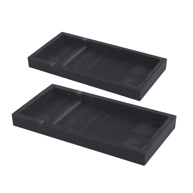 JORDAN&JUDY 2-pack siliconen dienplank met zwarte marmerprint, premium textuur, praktisch