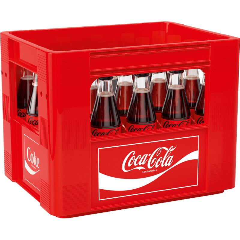 Coca-Cola Zero mit Süßungsmitteln – Zero Zucker, Zero Kalorien, koffeinhaltiges Erfrischungsgetränk – 20 x 0,4 L wiederverwendbare Glasflaschen