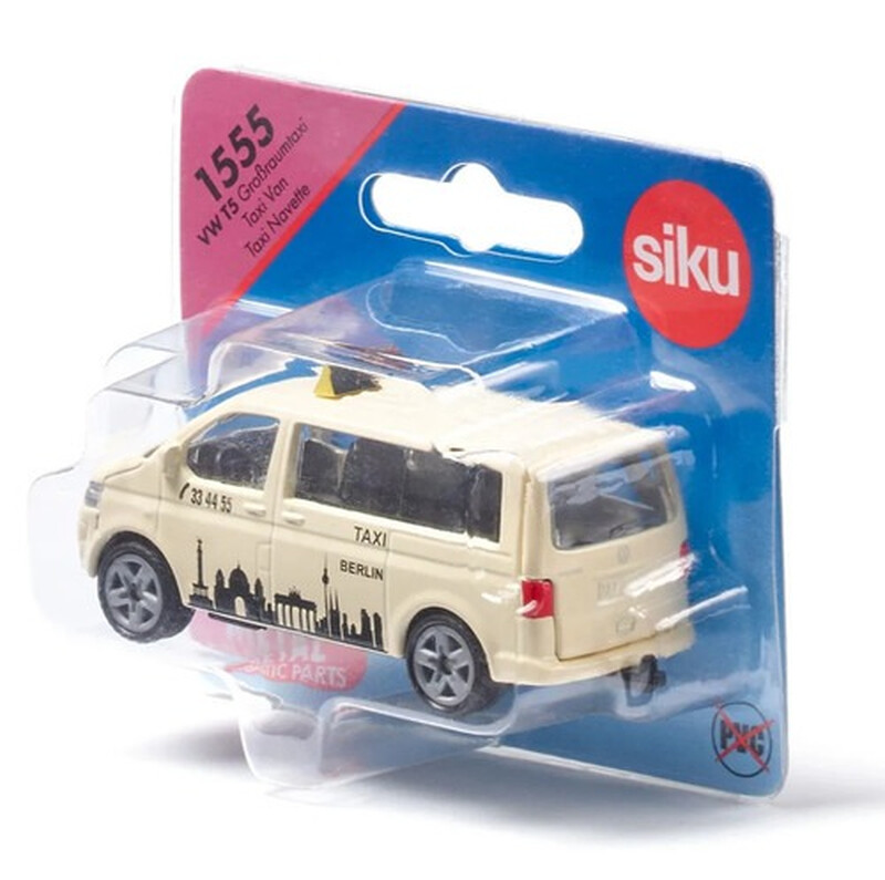 Siku VW T5 Taxi Van - 7,8 x 9,7 x 3,7 cm, meerkleurig