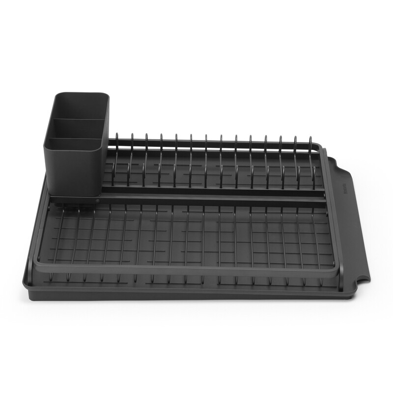 SinkSide Dish Drying Rack, Dark Grey