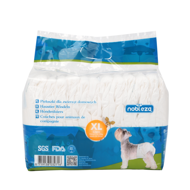 PET DIAPERS/XL/L53*W35cm/White/Female dog/12pcs/UKStrong water absorption;Easy to use