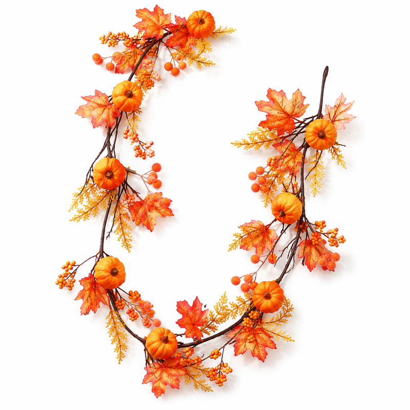 Festive 170cm Autumn Pumpkin Garland