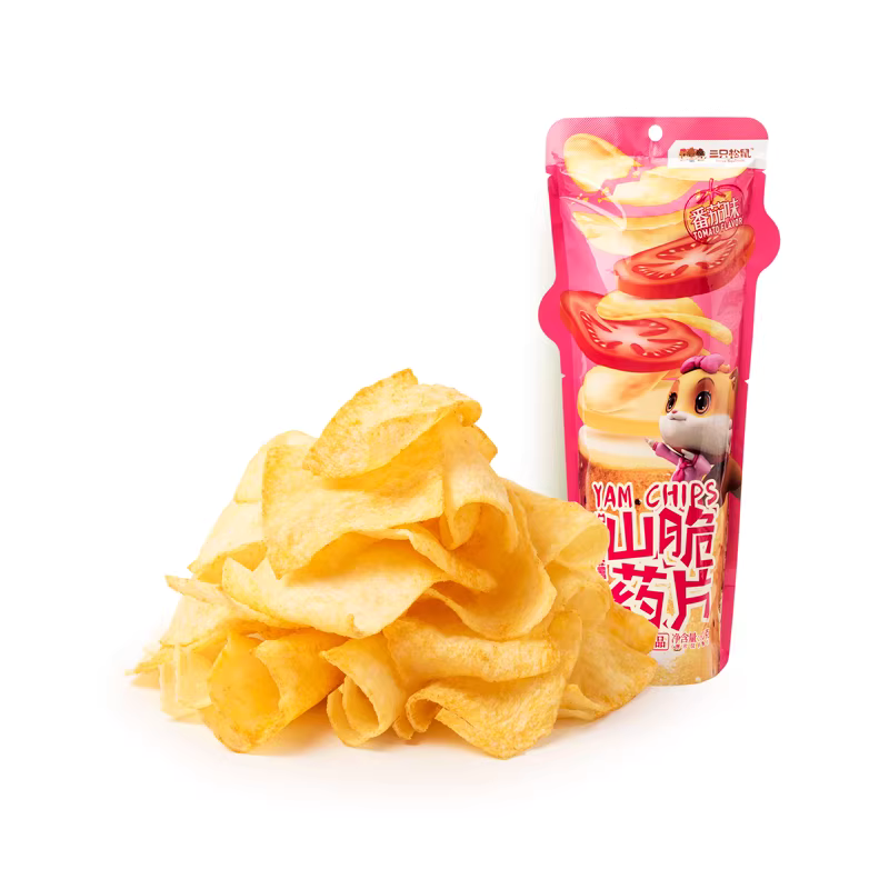 Three Squirrels Yam Chips Tomato Flavor 60g