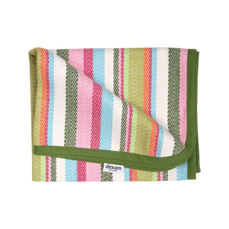 Oven Cloth Striped 100% Cotton Green/Pink 50x80cm