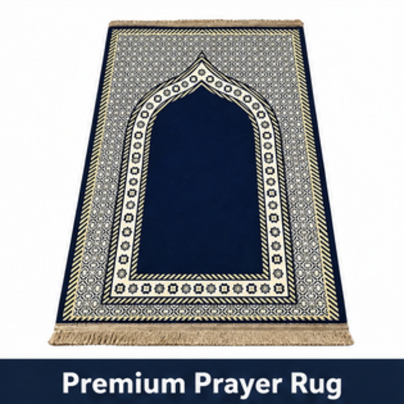 Extra dikke gewatteerde islamitische gebedsmat voor moslims, zachtroze antislip gebedsmat & draagbare reisgebedsmat, elegant cadeau voor Eid, Ramadhan en Hajj, met kwastjes - grijs