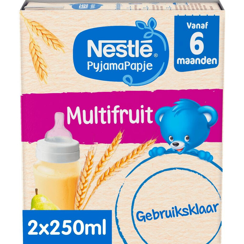 Nestle-Pyjamapapje 6+ mnd Multifruit 2 x 250 ml