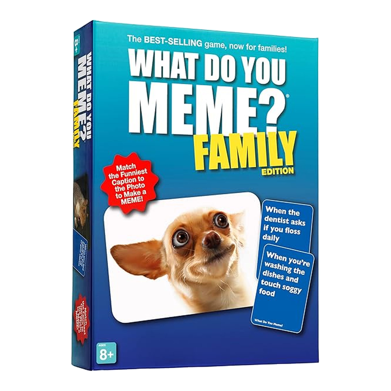 What Do You Meme? Family Edition Board Game | Hilarious & Clean Meme-Based Party Game Fun for All Ages