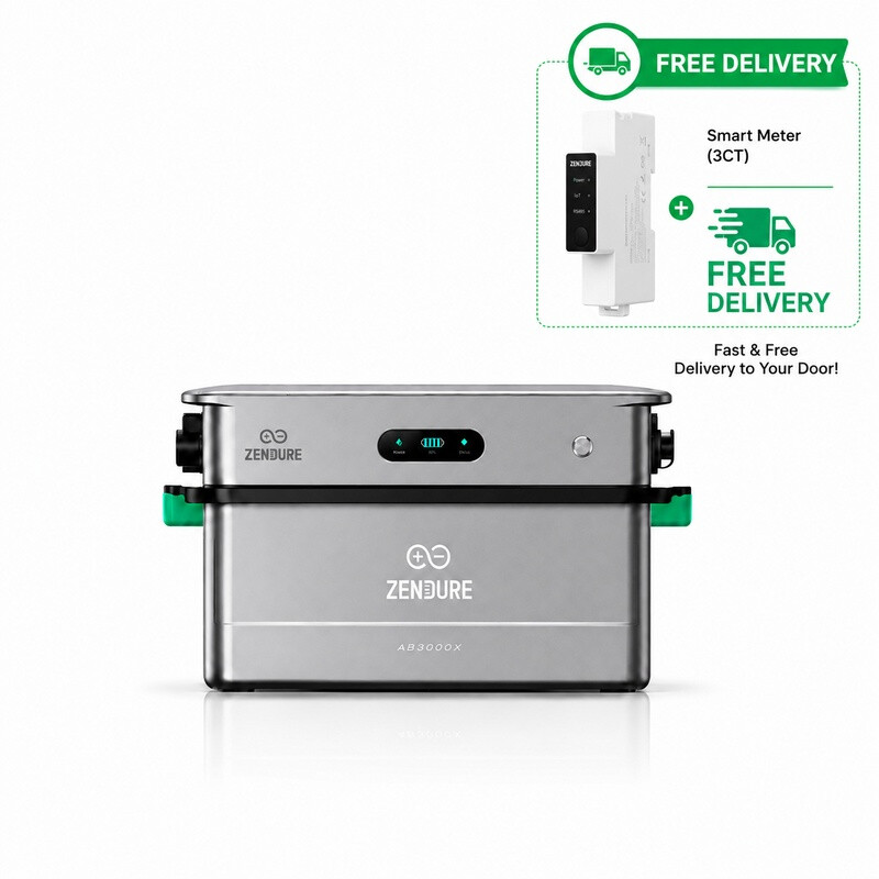Zendure SolarFlow 2400 AC mit AB3000X Akkus, 5,76 kWh, kostenloser Smart Meter