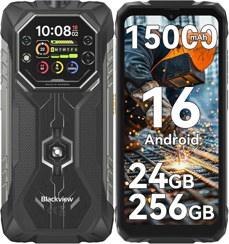 Blackview ROCK 1 Smartphone incassable double écran 656 24Go RAM + 15000mAh NFC - vue 2