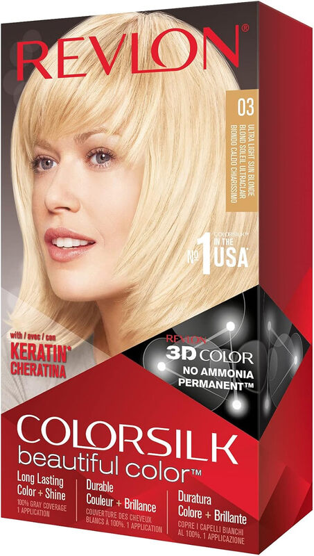 REVLON Colorsilk Beautiful Color Coloration Permanente des Cheveux, 03 Blond Soleil Ultra Clair