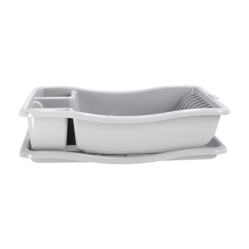 Curver Afwasrek met opvangbak - 38 x 29 x 8,5 cm - Premium opbergoplossing, Duurzaam kunststof, Moderne woonorganisatie