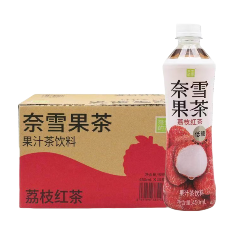 Nayuki Black 【Cooling】【Hydration】Nayuki Lychee Tea Fruit Drink 15 X 450 Ml Pack