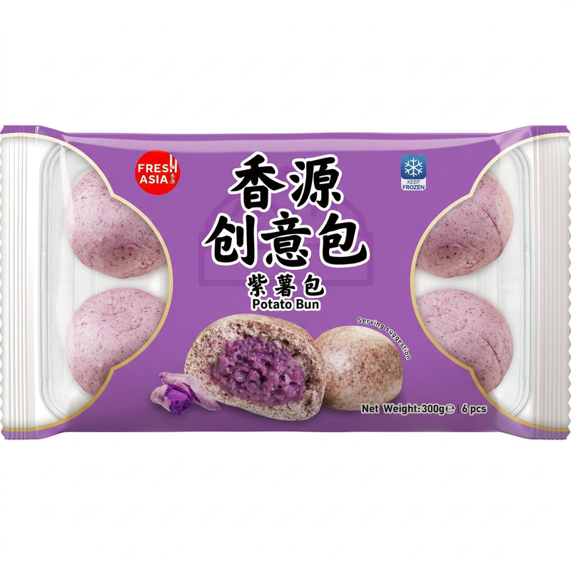 Purple sweet potato bun 300g