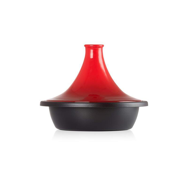 Le Creuset Gusseisen-Tagine, Rund, Ø 31 cm, Für alle Herdarten, Induktion und Backofen geeignet, Kirschrot