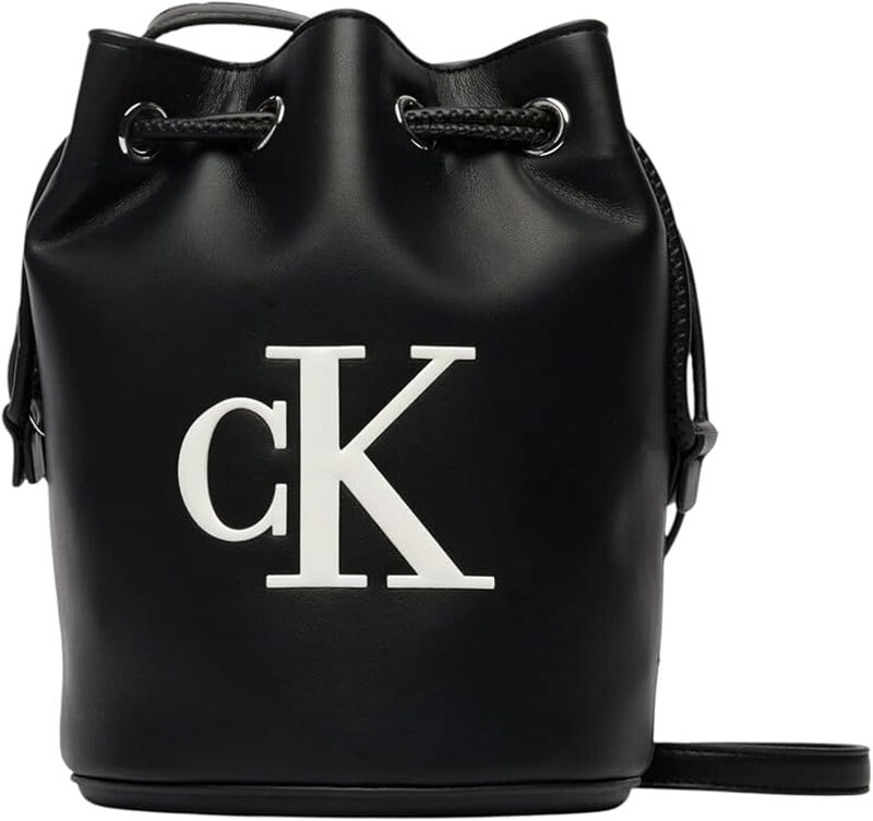 Calvin Klein Accessories Women's Polyurethane Shoulder Bag - BLACK/WHITE