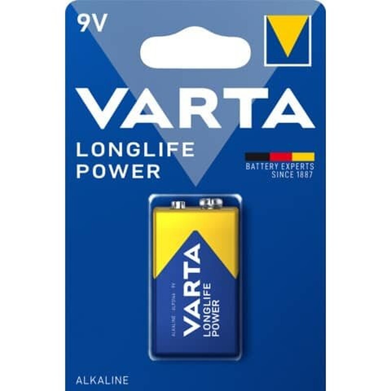 VARTA Batterie Alkaline, E-Block, 6LR61, 9V Longlife Power, Einzelpackung im Blister