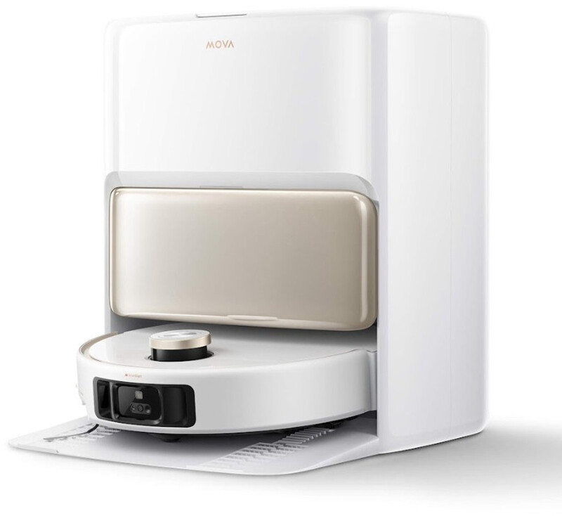 Mova V50 Ultra Complete Saugroboter mit Wischfunktion, Einer Saugkraft von 24.000Pa, anhebbare Navigation mit 6cm Hindernisüberwindung und Warmwasser-Wischen mit DuoSolution-System, wei?