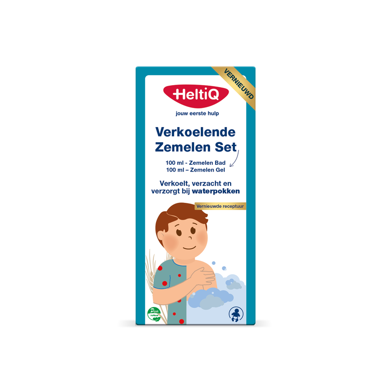 HeltiQ Verkoelende Zemelen Set bij waterpokken 1 flacon 100 ml + 1 flacon 100 ml
