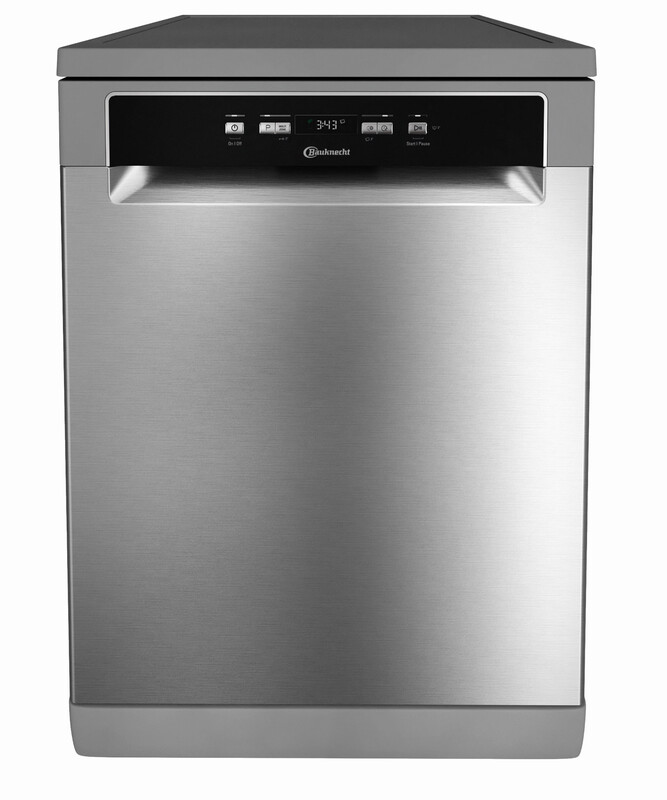 Bauknecht BKSV2 FAN freistehender Geschirrspüler, 60 cm, ActiveDry – automatisches Türöffnungssystem, MultiZone – Top- oder Unterkorb separat auswaschbar, Verzögerungsstart, Vollständiger Wasserschutz, Edelstahl [Energieeffizienzklasse A]