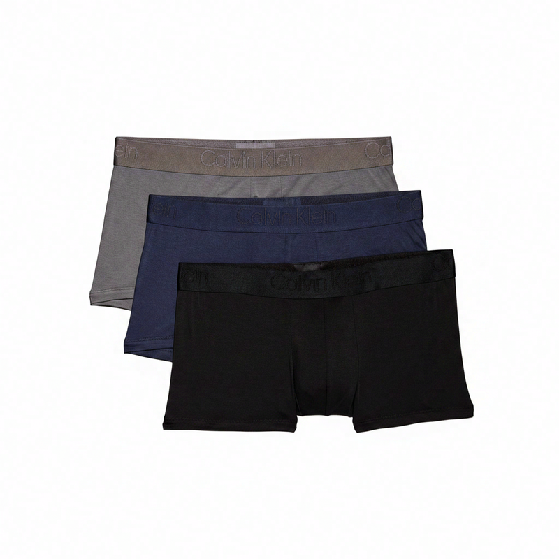 Calvin Klein low-rise trunk FZ7, 3-pack, zwart/blauwe schaduw/grijze lucht, heren, maat M