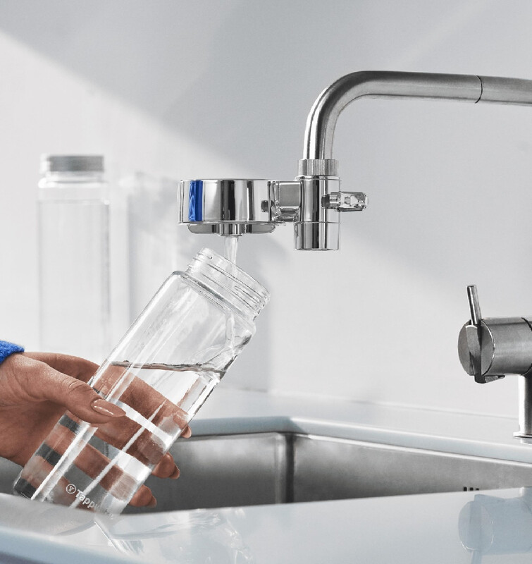 Tapp Water Tappwater Ecopro Compact Tap Water Filter, 5-Stage Nanotechnology Water Filtration System, Chrome - T3uc-P101