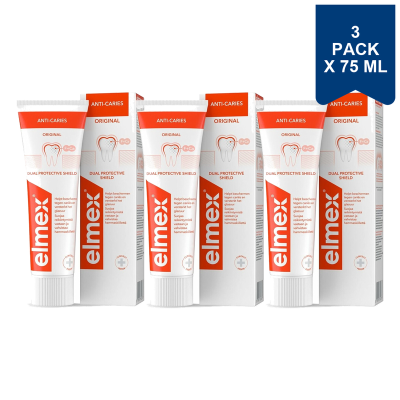 elmex Tandpasta Anti-Caries 75 ml (3-Pack)