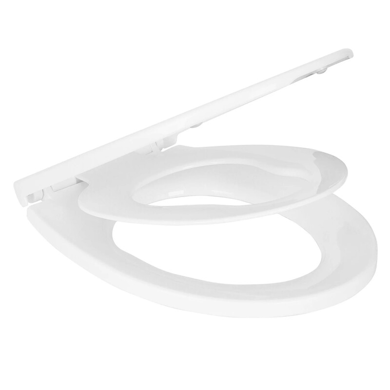 B&Q - Soft Close Family Toilet SeatWhite1X Three-Part Antibacterial Oval Shaped Potty Toilet Seat - Image 4