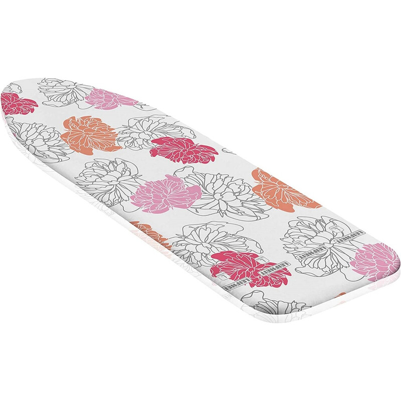 Leifheit Bügelbrettbezug Cotton Comfort Universal, für Dampfbügeleisen, für Bügelflächen bis max. 140 x 45 cm, mit extra Dicker Polsterung, elastischem Gummizug