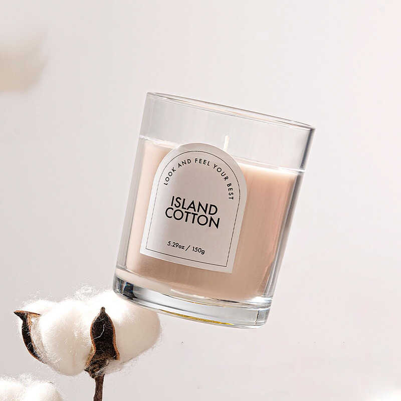 Transparent Colored Scented Candle - Island Cotton (Pink), 140G, 1PC