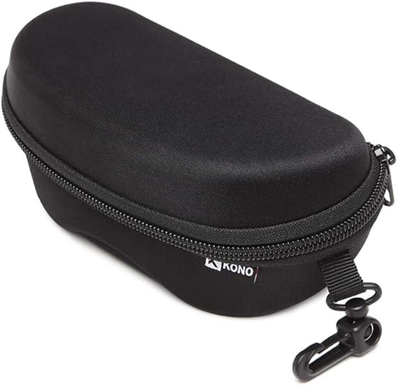 Hard Shell Glasses Case Portable EVA Zipper Sunglasses Storage Bag with Belt Clip (Bl